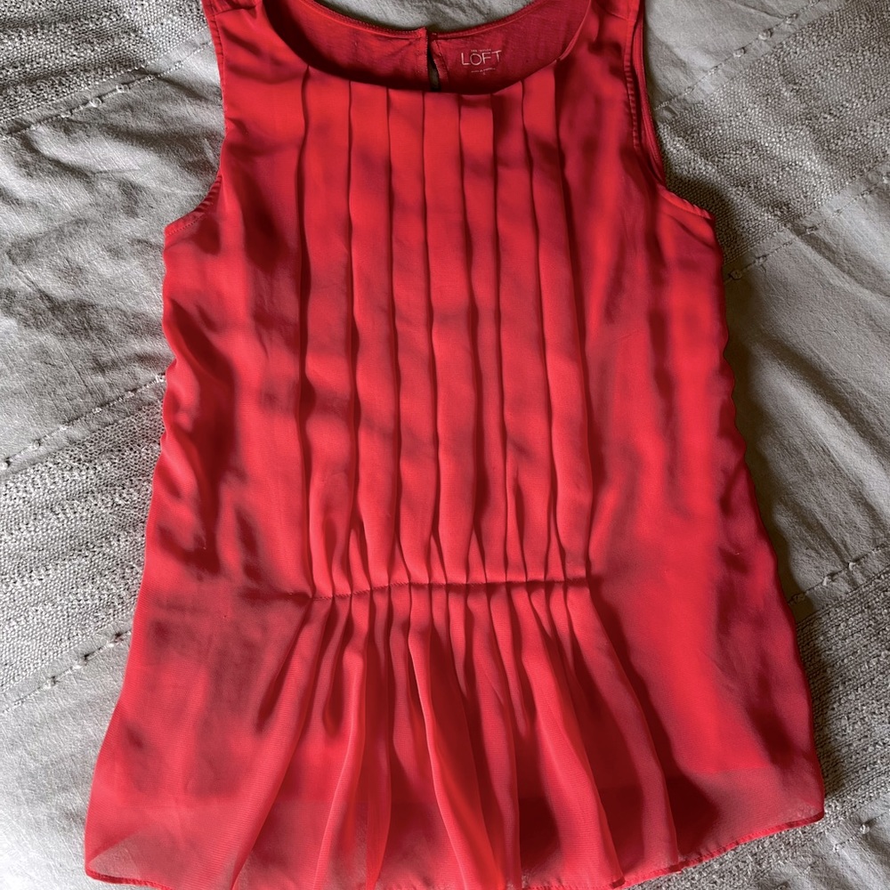 LOFT small coral top